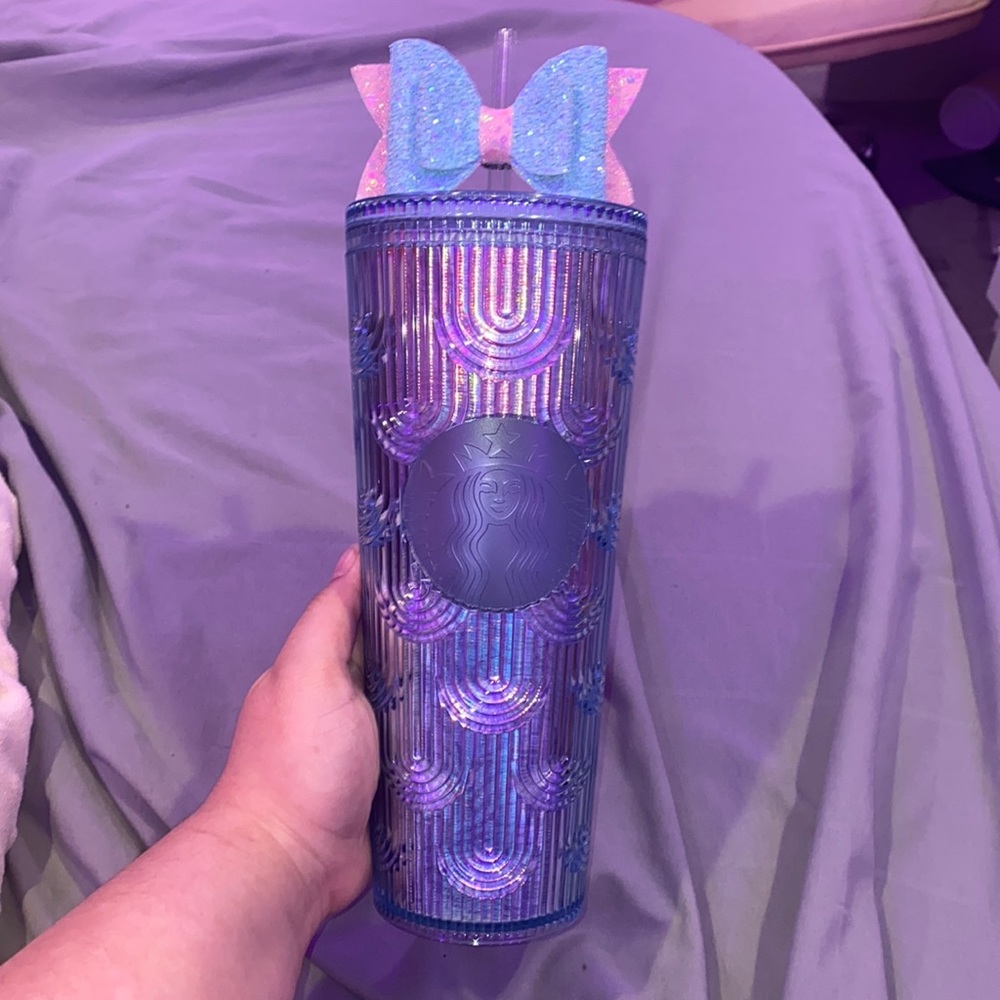 Starbucks cup with straw topper